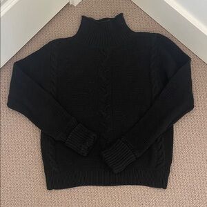 GAP Black Ribbed Knit Sweater